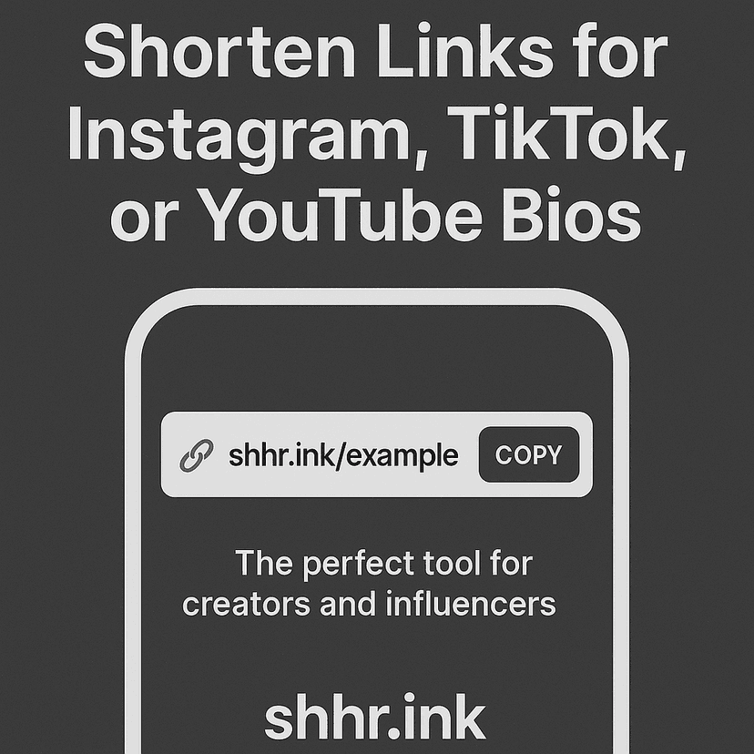 Best Tool to Shorten Links for Instagram, TikTok, or YouTube Bios
